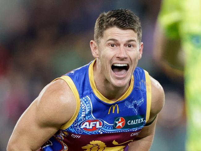 BRISBANE, AUSTRALIA - MAY 20: Dayne Zorko of the Lions reacts during the 2023 AFL Round 10 match between the Brisbane Lions and the Gold Coast Suns at The Gabba on May 20, 2023 in Brisbane, Australia. (Photo by Russell Freeman/AFL Photos via Getty Images)