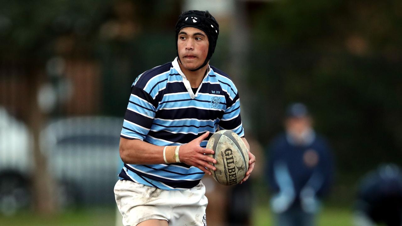 Joseph Suaalii playing Rugby Union Schoolboys. Photo by Paul Seiser/SPA Images