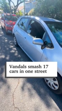 Vandals smash 17 cars in one Brisbane street