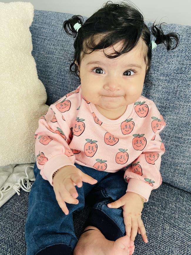 Nitya Badkar is the apple of her parents’ eye. Picture: Yamini Badkar