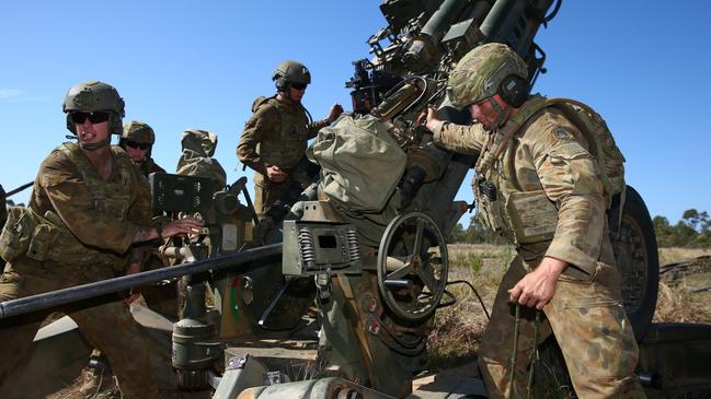 Australian Army soldiers conducting a training exercise in Townsville in 2016 before flying out for an overseas posting.