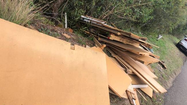 Building waste on Chiltern Rd, Ingleside. Picture: Supplied