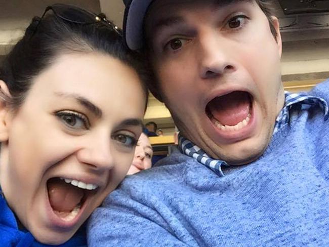 Ashton Kutcher and Mila Kunis both grew up poor. Picture: Facebook
