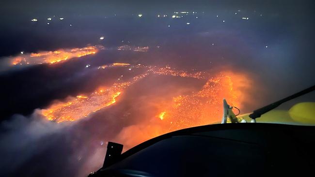 Firefighters continue to battle the Tara bushfire. Picture: Supplied