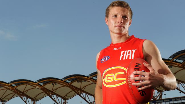 Mackenzie Willis after being drafted by Gold Coast Suns in 2015. Pic John Gass