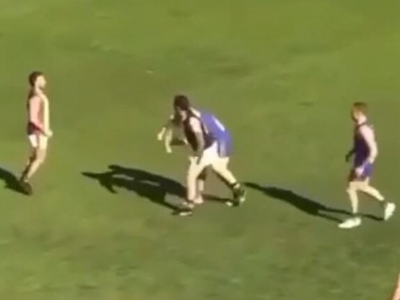 The second of two hits during the EDFL grand final.