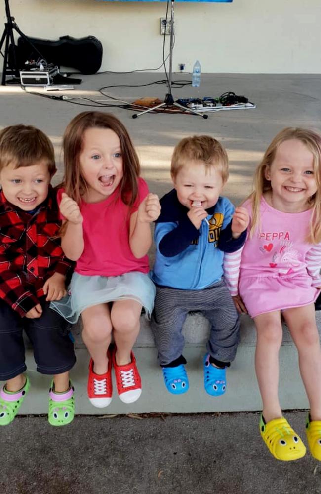 There were no skid marks at the scene where (L-R) Wyatt, Ally, Zaidok and Matilda were killed in a horror crash.