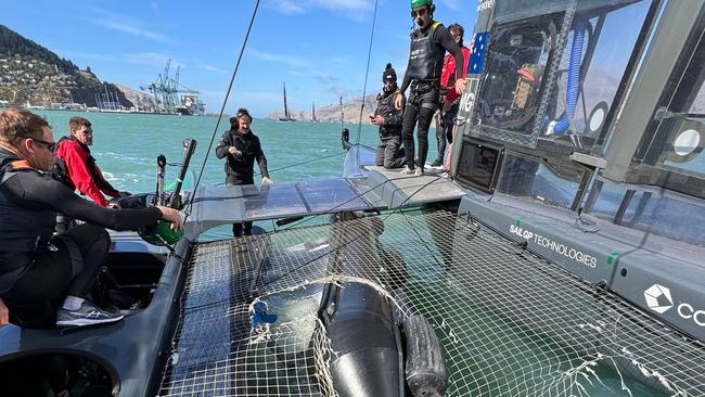 Damage on the Australian boat in Christchurch. Picture: Supplied