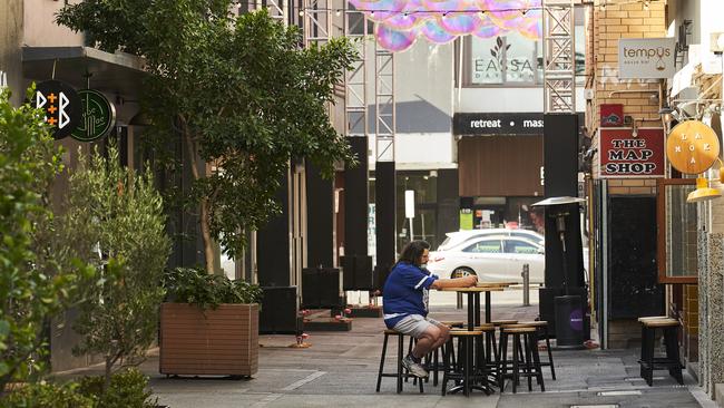 Peel St in Adelaide. Picture: Matt Loxton