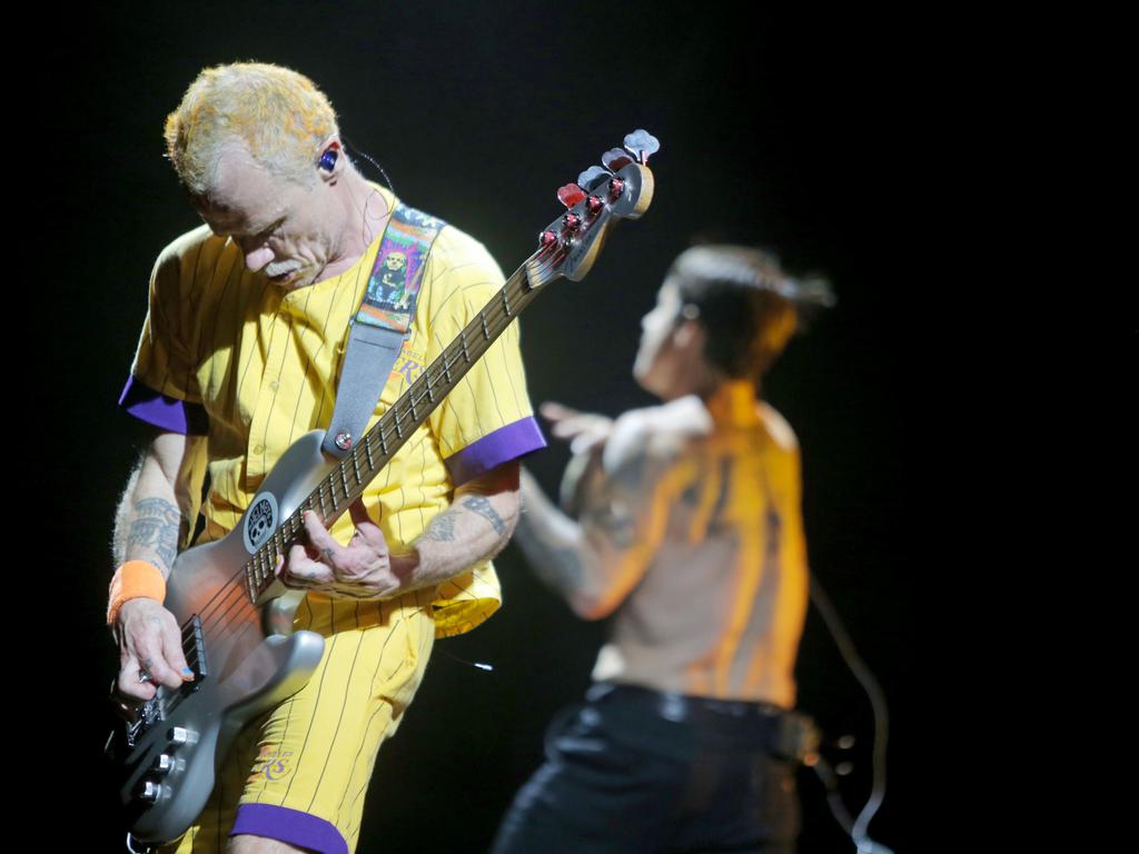 Red Hot Chili Peppers kick off their Australian tour at Hobart's Derwent Entertainment Centre. Picture: PATRICK GEE