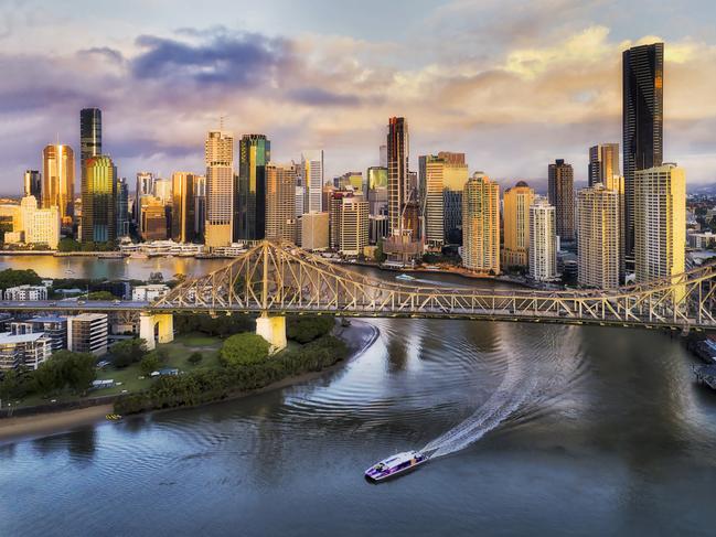 Developing Queensland - Brisbane skyline.