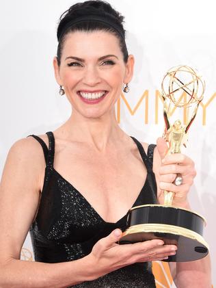 Julianna Margulies with her Best Actress in a Drama Series Emmy for The Good Wife. Picture: Getty