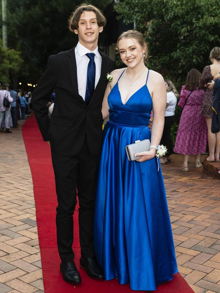 Charlotte Holmes and Max Park at Fairholme College formal, Wednesday, March 29, 2023. Picture: Kevin Farmer