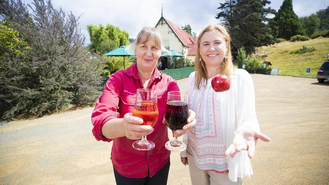 Owner of Frank's Cider Naomie Clark-Port, left, with colleague Trina Mangles. Picture: RICHARD JUPE