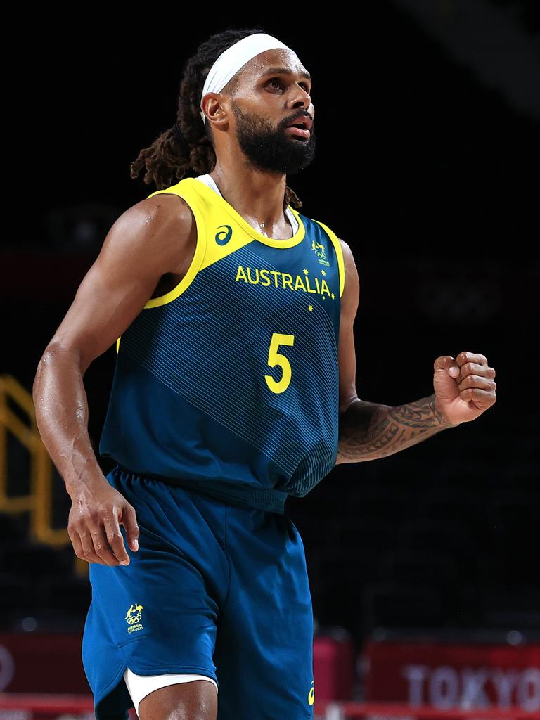 Patty Mills scorched Slovenia in the Tokyo Olympics bronze medal game. Picture: Adam Head