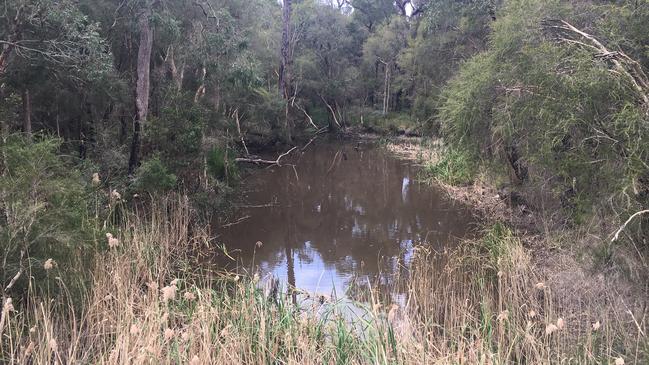 The scene where Danielle Easey’s body was found wrapped in plastic. Picture: Peter Lorimer