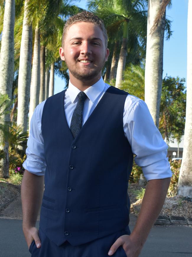 Noah Johnstone at the Sarina State High School formal at the MECC, Mackay, on Thursday November 19. Picture: Zizi Averill