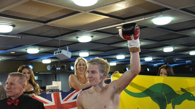 The late Brayd Smith celebrates winning the WBC World Youth Silver Featherweight title in 2014. A record number of amateur boxers are set to contest this year’s Brayd Smith Cup. Pictures: Glen McCullough