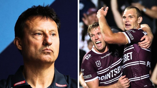 Pictured left Laurie Daley and right Trbojevic brothers. Image: Getty