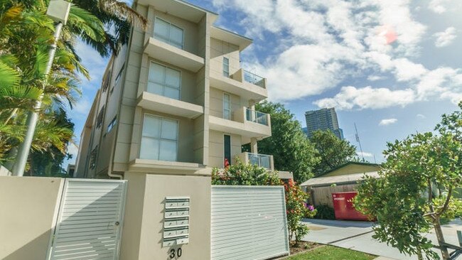 A block of nine apartments at 30 Lather St Southport sold for $3.96m.