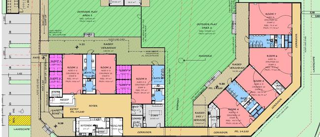 The new centre's floor plan.