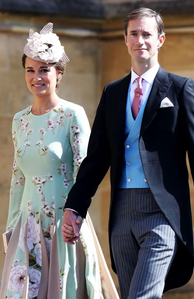 Pippa Middleton and her husband, James Matthews at the wedding of Prince Harry and Meghan Markle. Picture: AFP/ Chris Jackson.