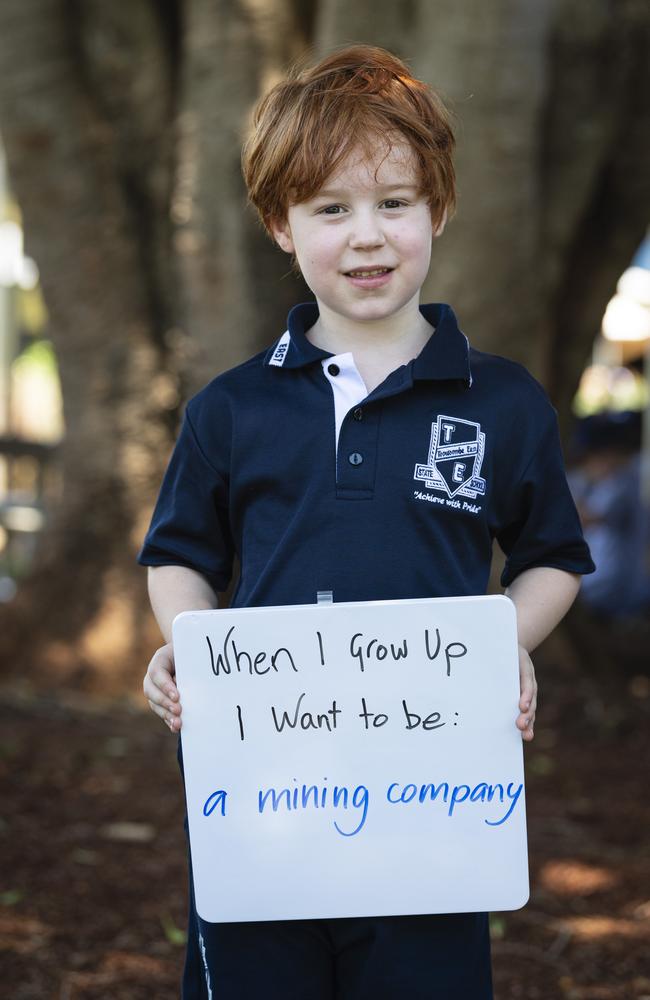 Toowoomba East State School prep student Liam on the first day of school, Tuesday, January 28, 2025. Picture: Kevin Farmer