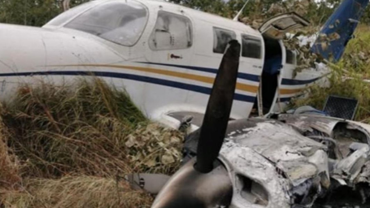 The scene of the plane crash at Papa Lea Lea, about 30km northwest of Port Moresby. Picture: Supplied