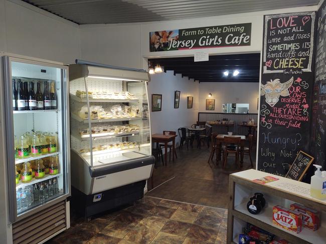 Inside the newly upgraded Jersey Girls Cafe, an extension of the Stanthorpe Cheese Factory. Photo: Julie Hope