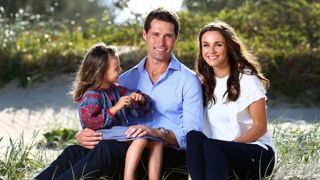 Natalie Gruzlewski, Jack Ray and their daughter Olivia, 4.