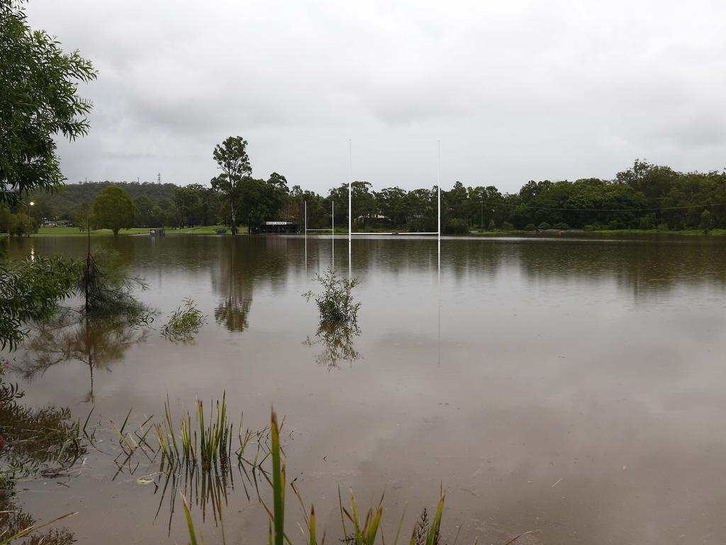 The Titans training field under water. Picture: Tertius Pickard