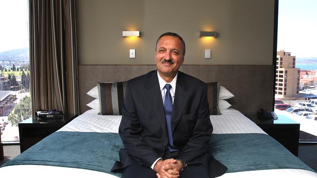 At the Hotel Collins opening, developer Ali Sultan in a room at the hotel