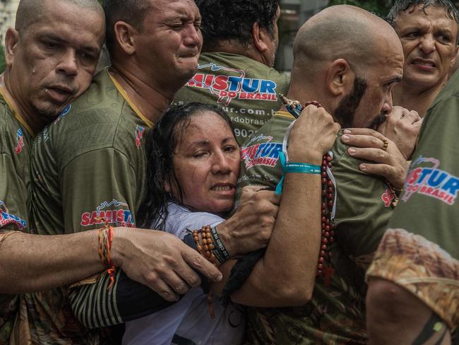 Devotees of Our Lady of Nazare take part in a procession during the Christian Cirio de Nazare religious festival in Brazil. It is considered to be the largest Christian event in the world, bringing together more than 2 million people. Picture: Anderson Barbosa/AFP