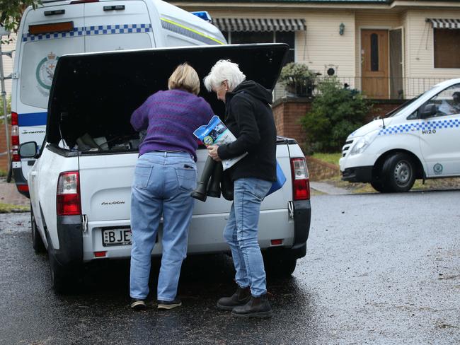 Forensic cleaners attend the Carlingford home today. Picture: Richard Dobson