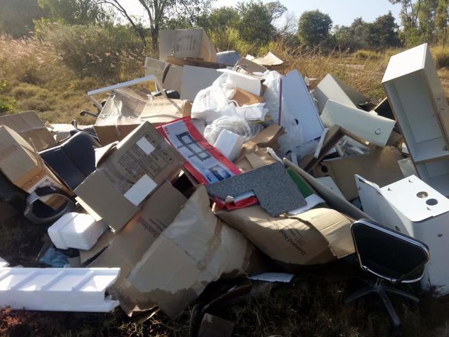 Illegal waste dumping at Townsville Port Access Reserve. Picture: Department of Environment and Science-Queensland Parks and Wildlife Service