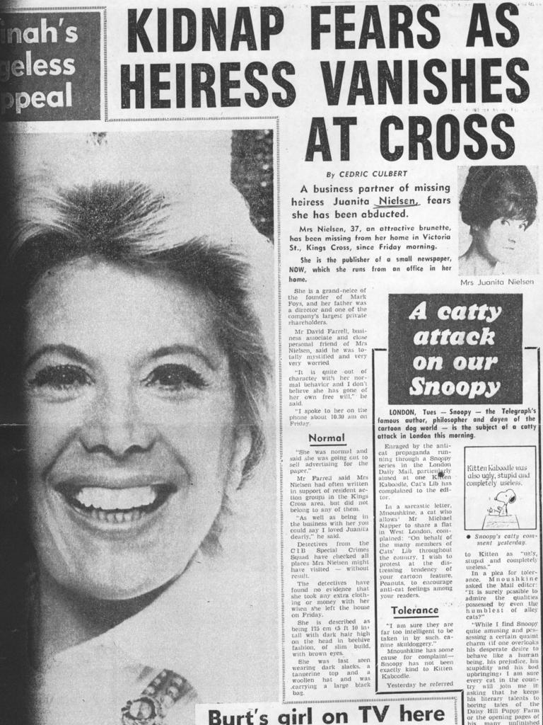 A newspaper report after Juanita vanished.