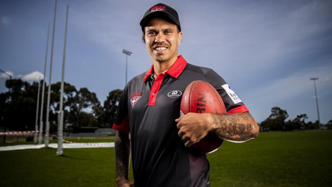 Lauderdale recruit Allen Christensen is in Tasmania with his family for the weekend after signing with the club as playing assistant for the next two years. Picture: RICHARD JUPE