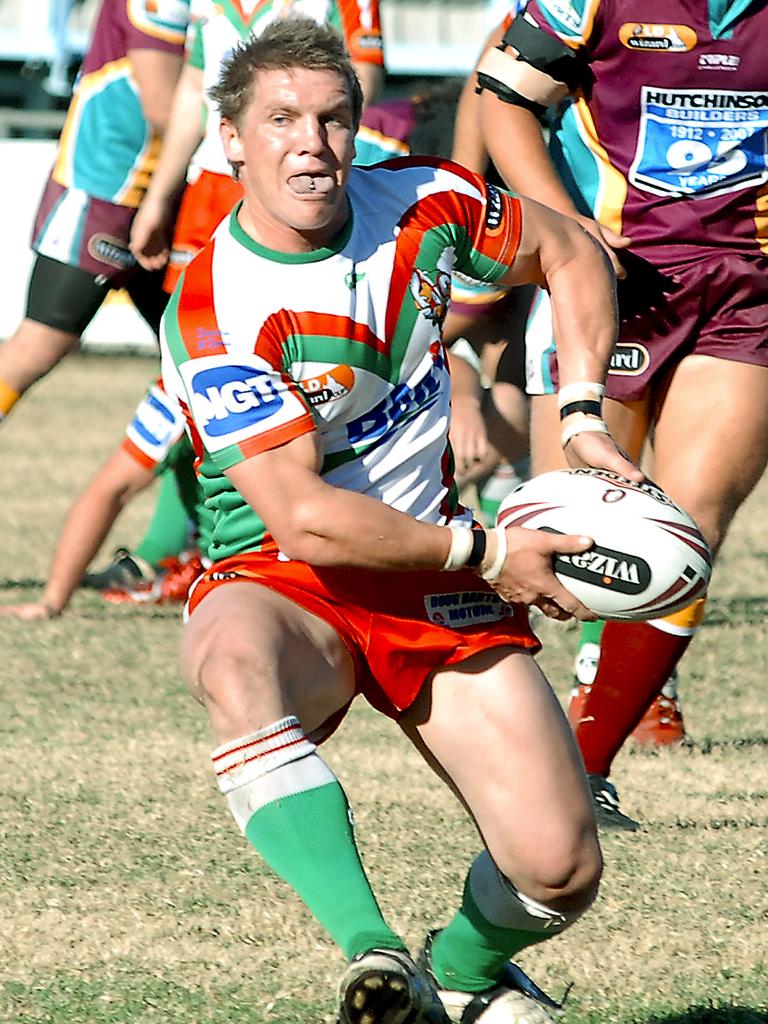 Denny Lambert in action for Wynnum Manly Seagulls in 2007.