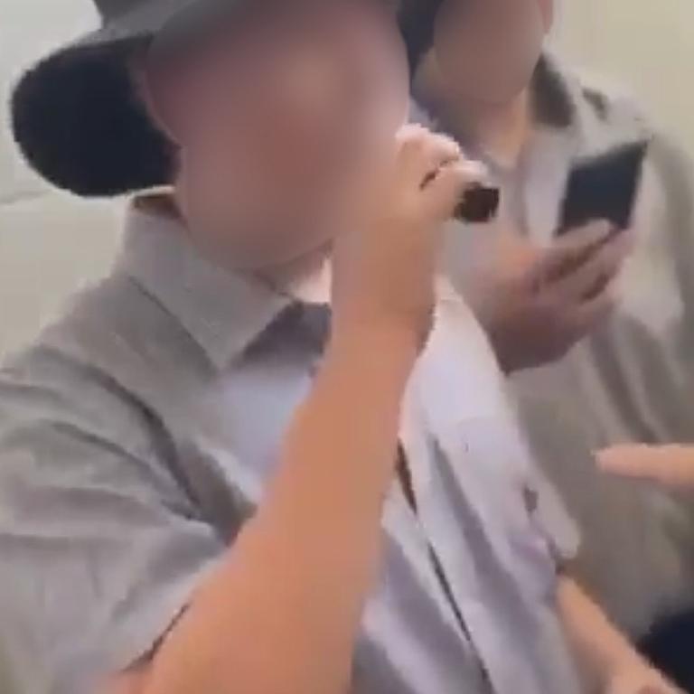 A number of students were suspended from Emmaus College Rockhampton after a video surfaced of students vaping in a toilet block.