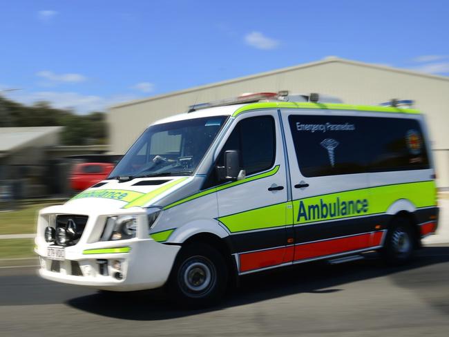 A critical care paramedic is en route to a Tin Can Bay crash between a motorbike and car.