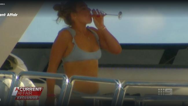 Hannah Fox on board the Lady Pamela. Picture: Channel 9/ACA