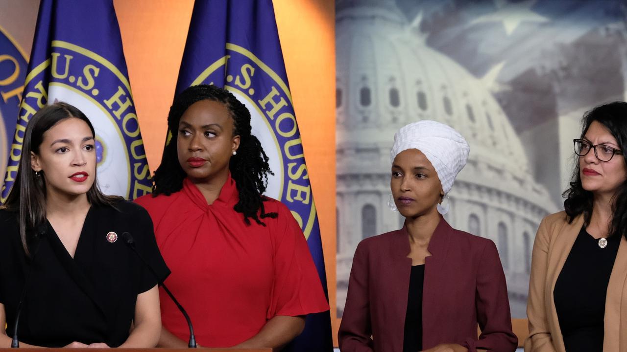 At a joint press conference, the four congresswomen said their ‘squad’ was more than four people’ and ‘will not be silenced’.