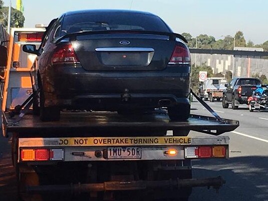 An ice-addled EastLink driver had his unregistered Falcon impounded.