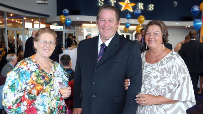 Thelma Bennett and Donald and Christine Bosworth at the Kirra Surf <br/>Life Saving Club's 100th anniversary dinner at Twin Towns. Thelma is <br/>the niece of the club’s founding member, Joseph Doniger. <br/>Picture: Richard Gosling