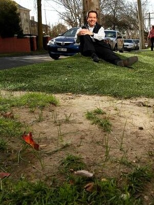 An example of artificial lawn on a nature strip in Melbourne.