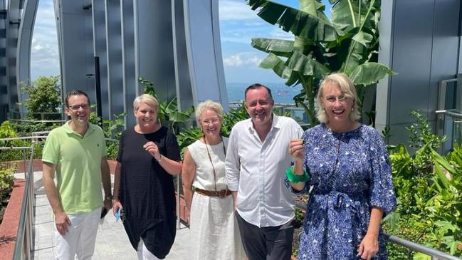 Melbourne’s Lord Mayor Sally Capp in Singapore. Picture: Twitter