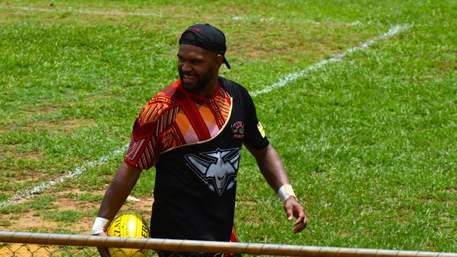 Images from the Round 9 NTFL MPL/WPL clash between the Tiwi Bombers and Palmerston Magpies at Bathurst Island, 30 November 2024. Picture: Darcy Jennings