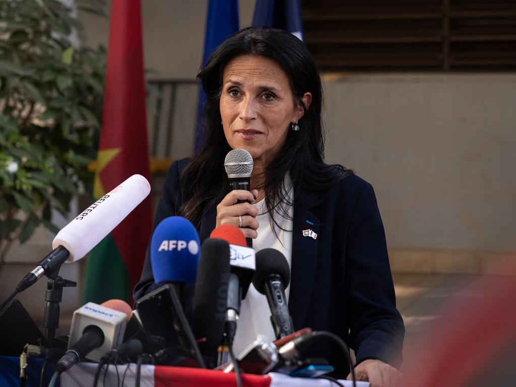 Chrysoula Zacharopoulou, French Secretary of State for the Development of the Francophonie and International Partnerships visits jihadist-torn Burkina Faso. Picture: AFP