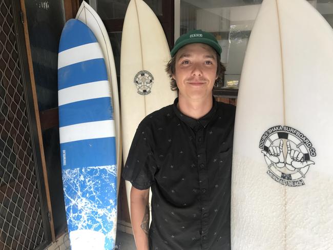 Victor Lussier-Choquette has been hailed a hero after rescuing Nate Searle after he was knocked unconscious surfing at Currumbin. Photo: Campbell Gellie