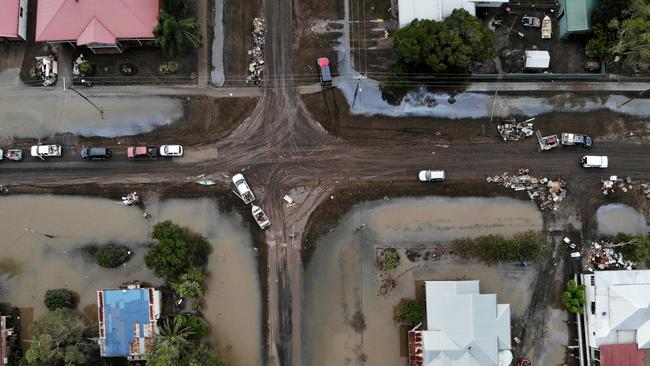 The clean-up continues in Lismore after record rains and flooding hit the northern NSW town. Picture: Toby Zerna